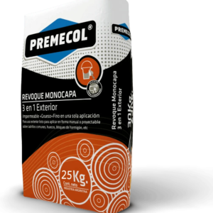 Revoque monocapa 3en1 25 kgs Premecol