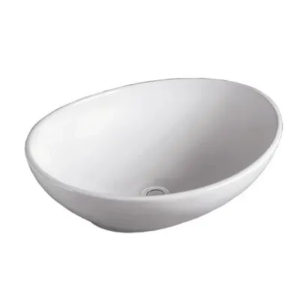 Bacha ovalada Blanca esmaltada 41x33x14.5