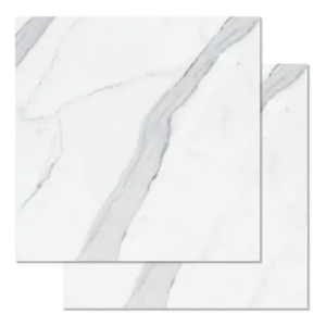 Porcelanato blanco Volakas 62x62 HD pulido