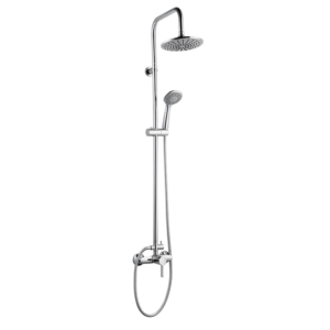 Barral de ducha cromada con roseta 20cm