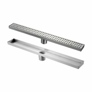 Desagüe rectangular 80x7 en acero inox