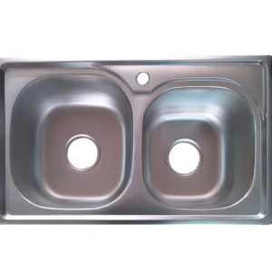 Pileta Doble Acero Inoxidable Prof. 68x38x20 com JD-6838