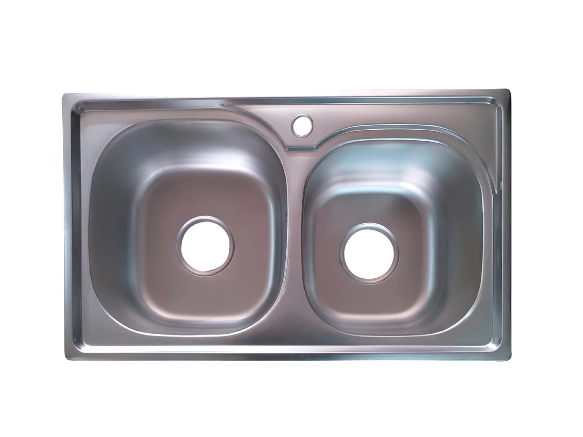 Pileta Doble Acero Inoxidable Prof. 68x38x20 com JD-6838